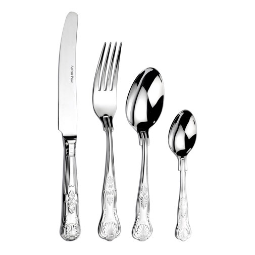 Arthur Price Kings 24 Piece 18/10 Stainless Steel Cutlery Set, Service